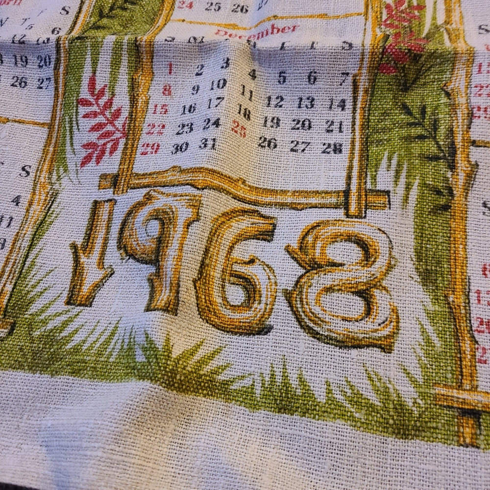 Vintage 1968 Kitchen Hand Towel